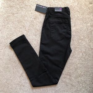 Fashion Nova black knee slit skinny jeans juniors size 15